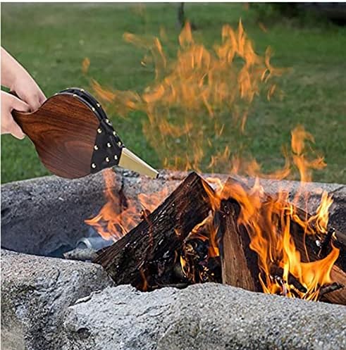 Tosnail Blasebalg für Kamin und Grill, Handblasebalg Luftbläser für Kamin, Grill, Outdoor Camping, H