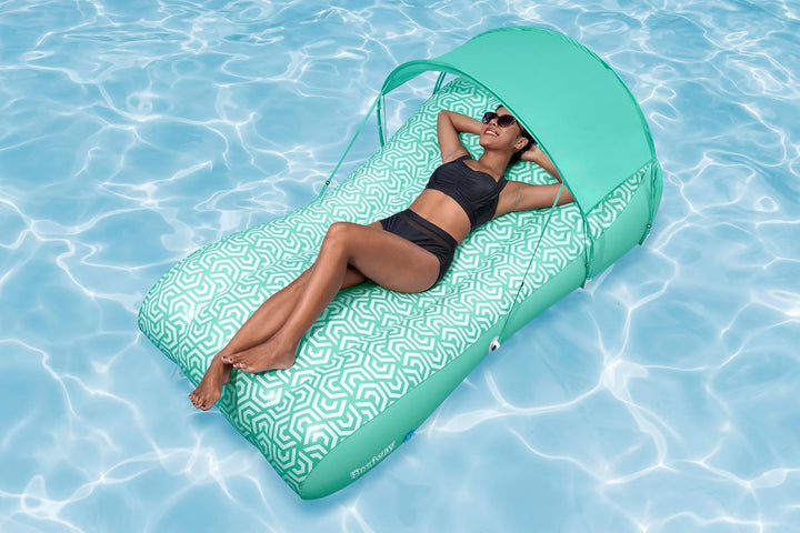 Bestway Luftmatratze Comfy Chill mit Sonnenschutzdach 178 x 102 cm