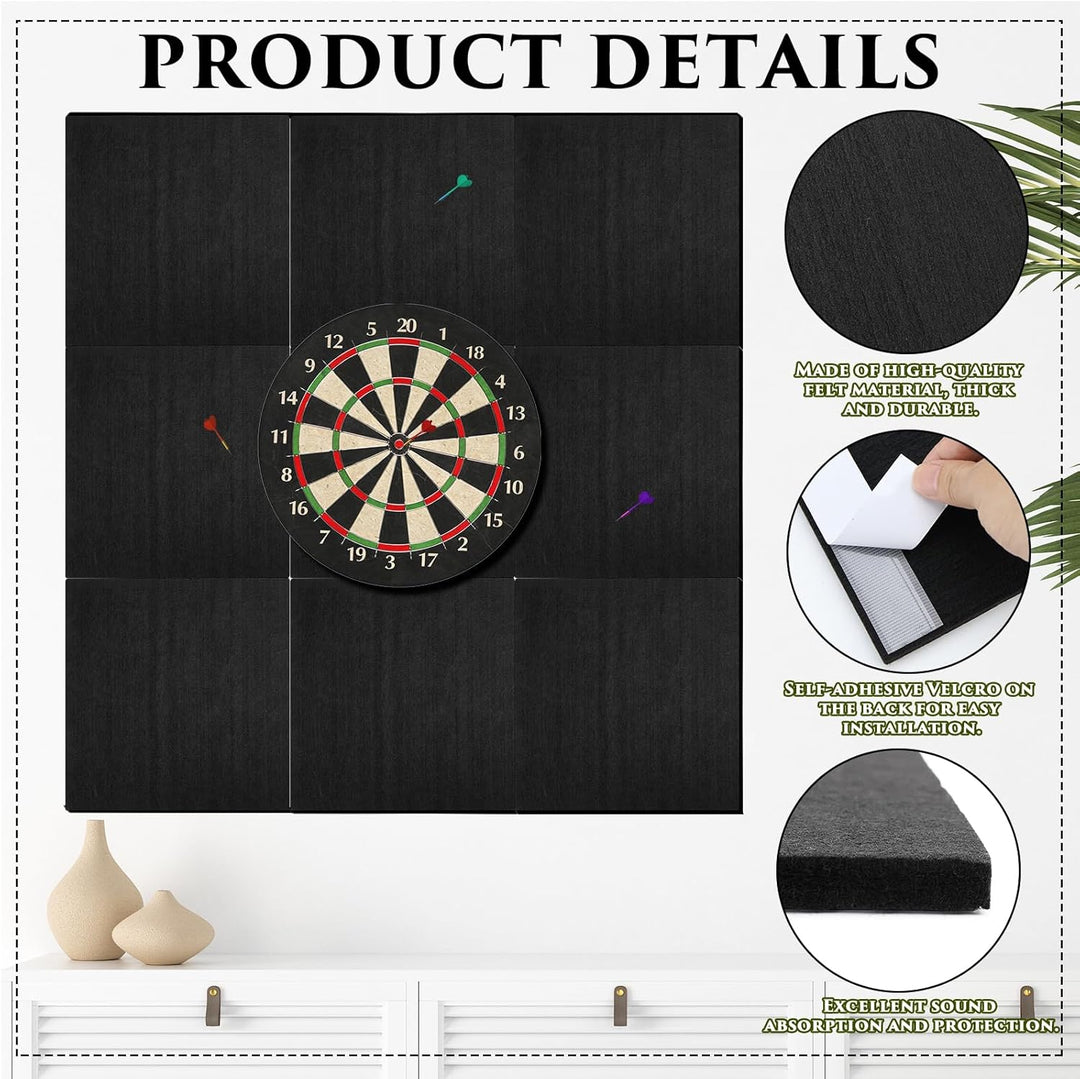 Dart Wandschutz 9 Stück Wandschutz Dartscheibe 30x30cm Dicke von 1,5 cm Dartboard Wandumrandung Selb