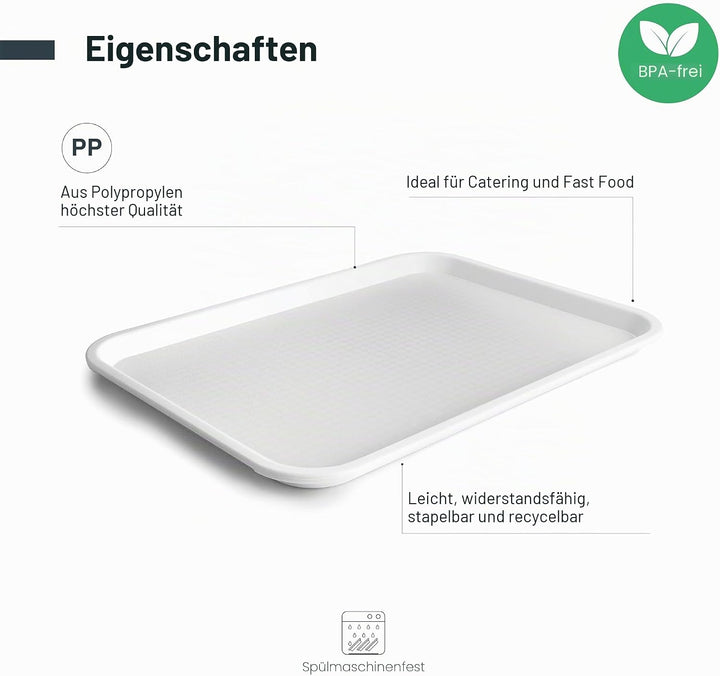 Lacor - 66997 - Serviertablett, Serviertablett, Polypropylen, BPA-frei, Stapelbar, Widerstandsfähig,