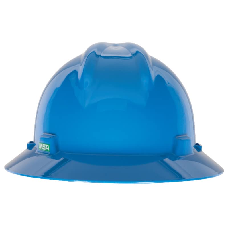 MSA 10058320 V- Gard Schlitz-Vollrand Hut, 1 Touch Suspension, blau blau 1-Punkt-Aufhängung, blau 1-