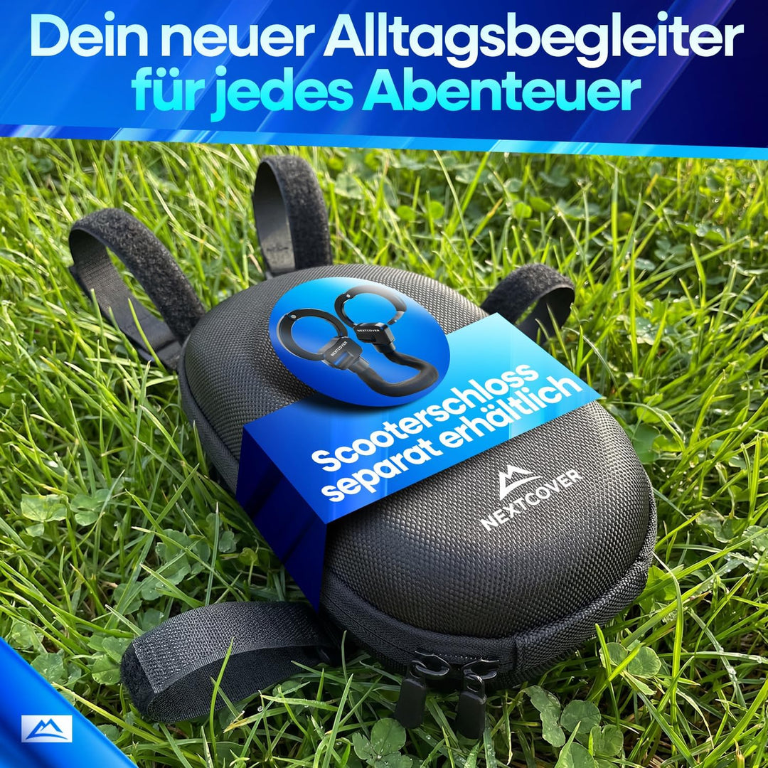 NEXTCOVER® E-Scooter Tasche [EVA Hartschale | Spritzwassergeschützt] | Lenkertasche mit Schlüsselfac