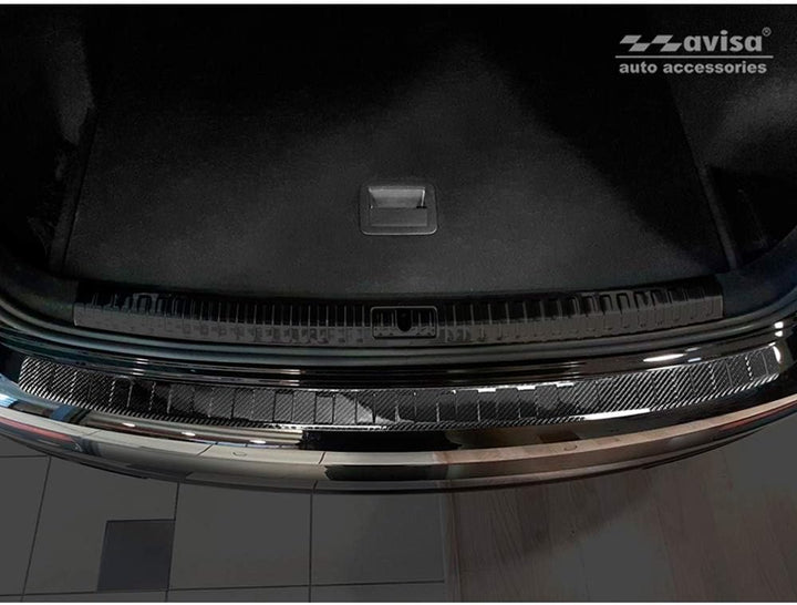 Avisa Echtes 3D Karbon Heckstossstangenschutz kompatibel mit Audi Q3 II 2019- inkl. S-Line 'Ribs'