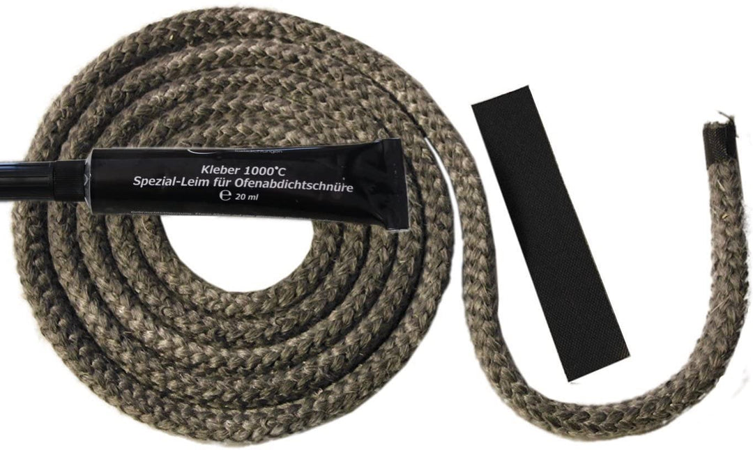 Kamin- & Ofen-Dichtschnur Set 2m 10 mm, 10 mm