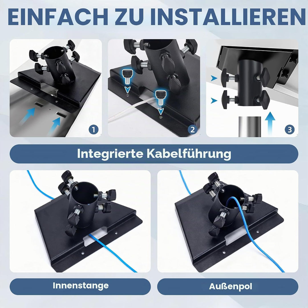 Starlink Gen 3 Halterung, Gen 3 Rohradapter Masthalterung für Wand Dachmontage, Rohrhalterung kompat