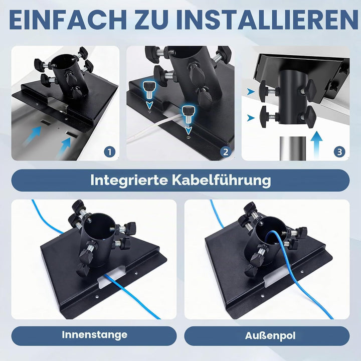 Starlink Gen 3 Halterung, Gen 3 Rohradapter Masthalterung für Wand Dachmontage, Rohrhalterung kompat