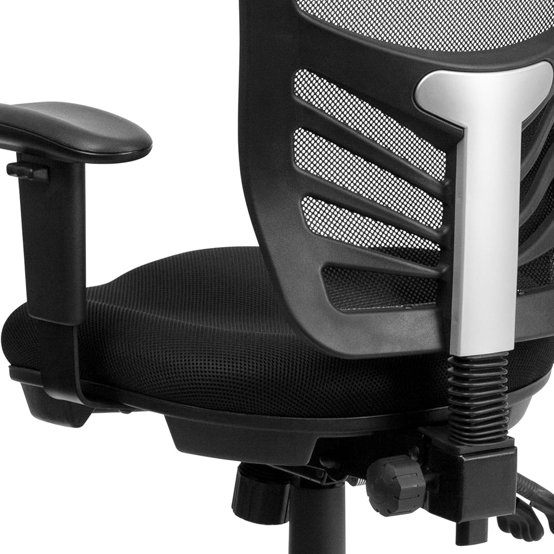 Flash Furniture Bürostuhl mit mittelhoher Rückenlehne – Ergonomischer Schreibtischstuhl mit verstell
