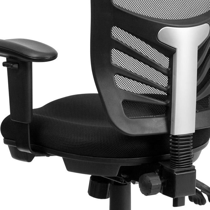 Flash Furniture Bürostuhl mit mittelhoher Rückenlehne – Ergonomischer Schreibtischstuhl mit verstell