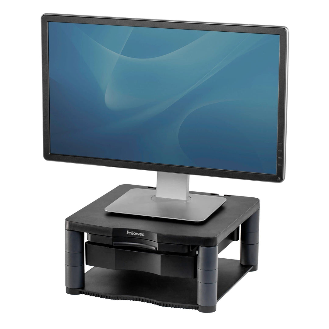 Fellowes Monitorständer Premium Plus, höhenverstellbar in 5 Stufen, ergonomisch, sehr stabil für Mon