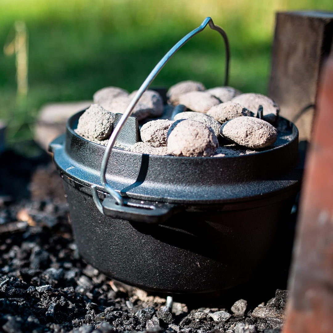 BBQ-Toro Dutch Oven Premium Serie | 13,6 Liter (DO12P), Topf mit Füsse | bereits eingebrannt - prese