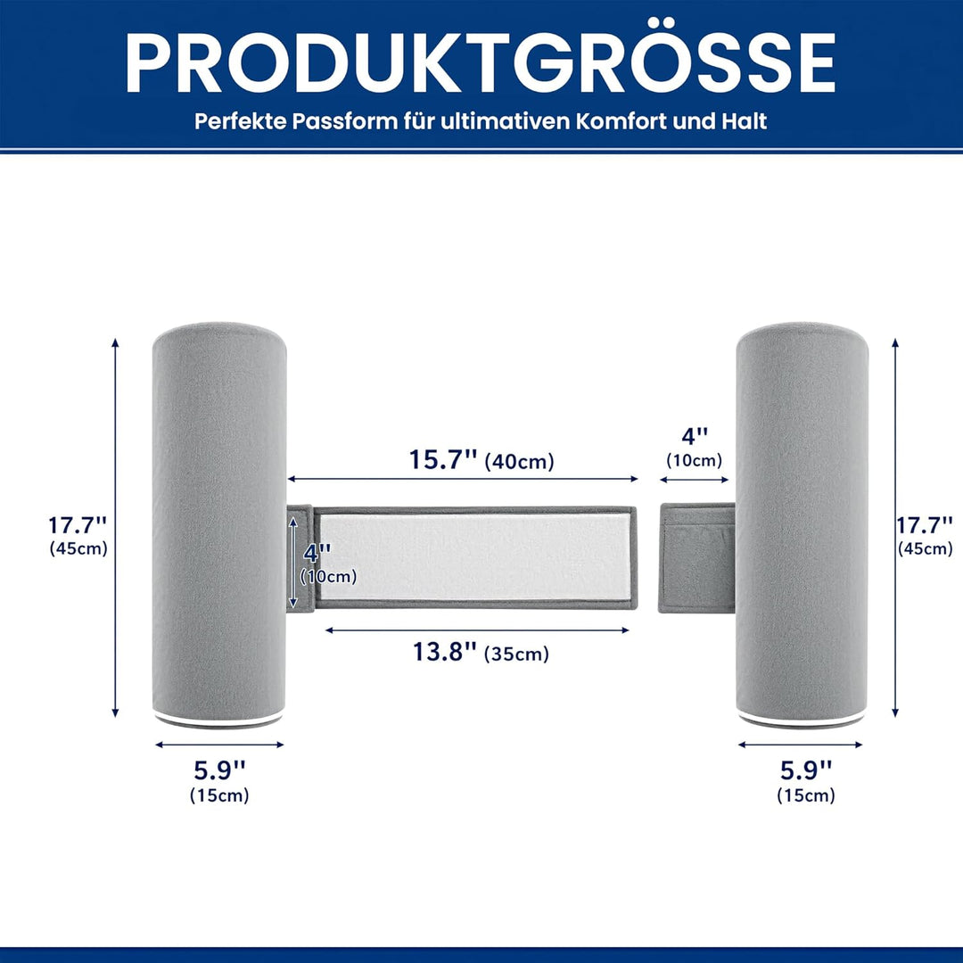 Körperkissen für Seiten- &amp; Rückenschläfer, Zylinder-Lagerungskissen, Rollkissen aus hochdichtem Scha