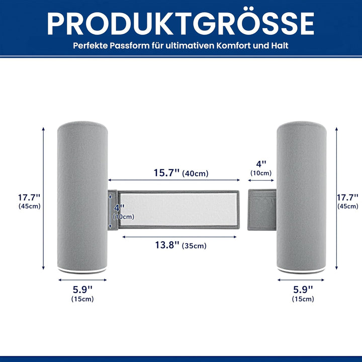 Körperkissen für Seiten- &amp; Rückenschläfer, Zylinder-Lagerungskissen, Rollkissen aus hochdichtem Scha