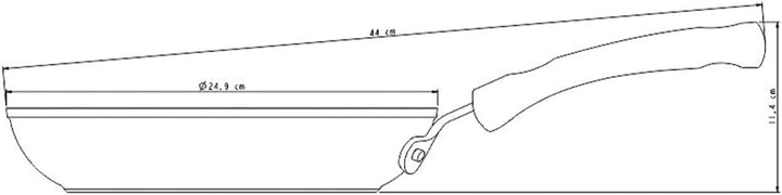 Tramontina Aluminium Bratpfanne antihaftbeschichtet, Induktionsgeeignet, 24 cm - 1,6 l, 20888/024, S