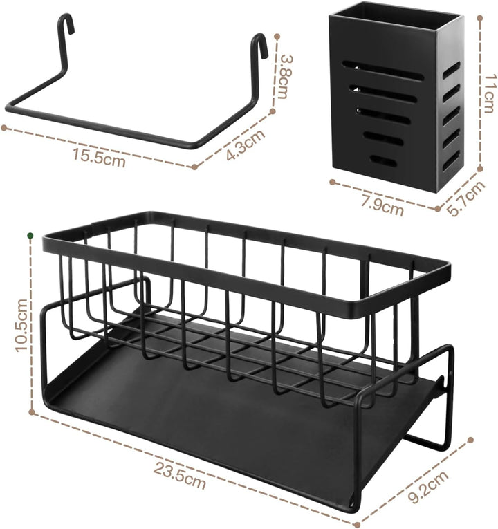 Bellovero Spülbecken Organizer, Edelstahl Küchen Organizer mit Selbstentleerender Ablaufwanne, mit H