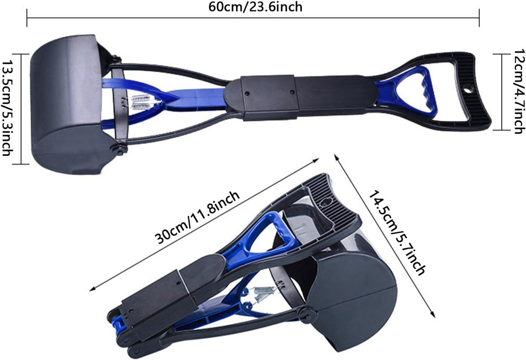 Pooper Scooper, Kotschaufel für Hunde, 420 g, Schaufel für Hundekot, mittelgross und gross blau, bla