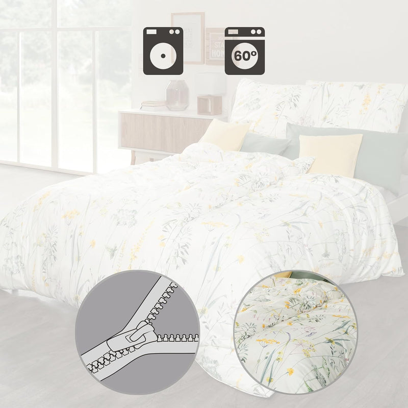 ESTELLA Mako-Interlock-Jersey Bettwäsche Melis Melba 1 Bettbezug 135 x 200 cm + 1 Kissenbezug 80 x 8