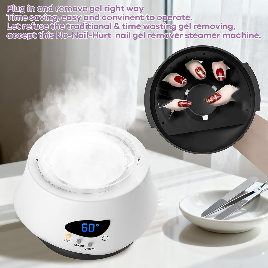 Nagel Dampfgerät-Entferner Professionelles Gel Nagellackentferner Dampfgerät mit LED-Temperaturanzei