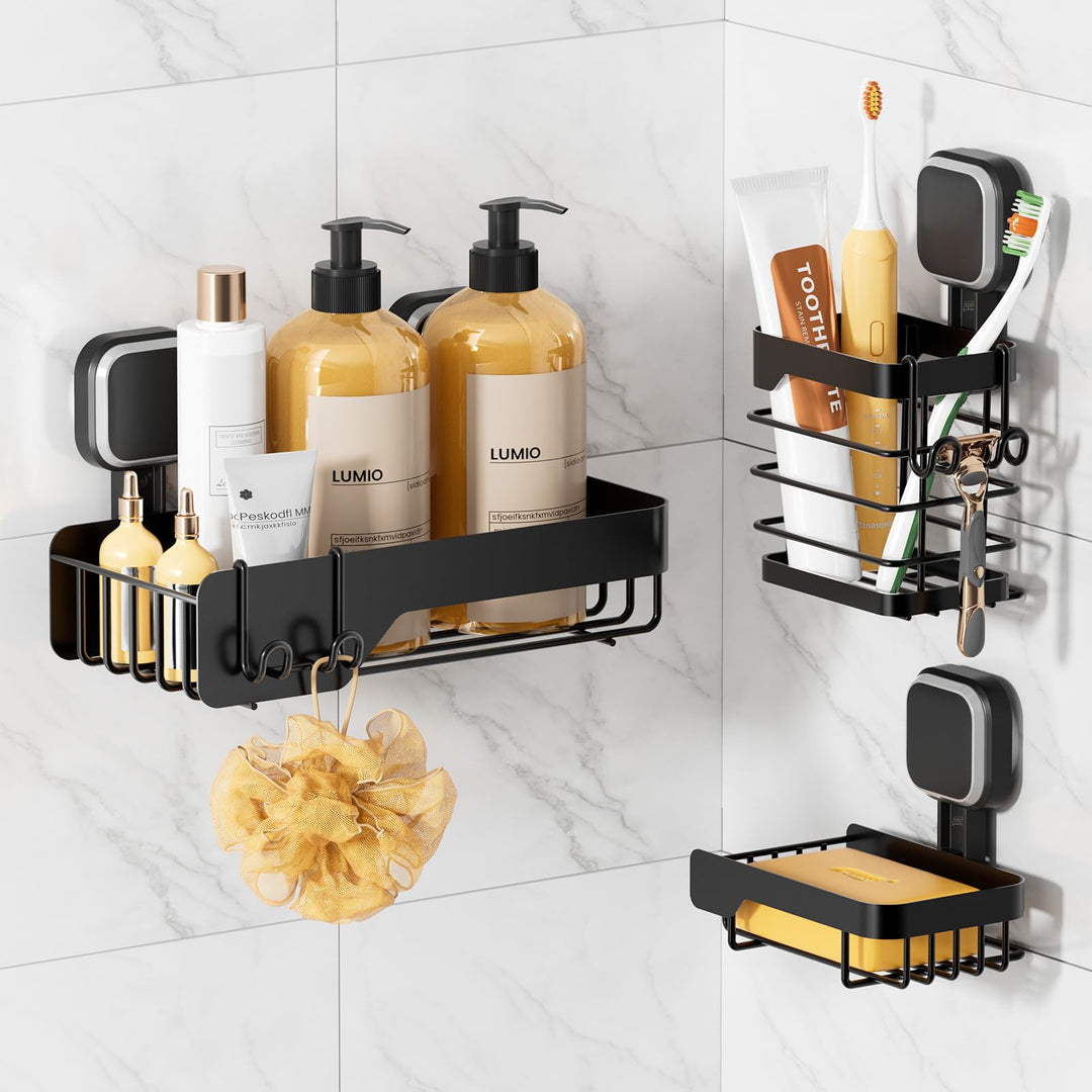 TAILI Duschablage Ohne Bohren Rostfreie Duschregale für die Dusche Grosse Kapazität Bad Organizer Oh