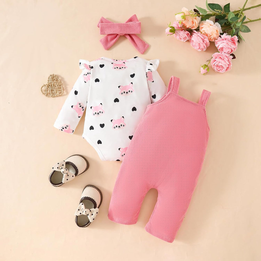 Baby Mädchen Kleidung Floral Tops Body Bär Latzhose Einstellbare Overalls Outfits Set 3-6 Monate Ros