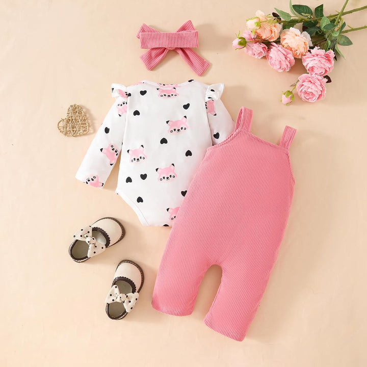 Baby Mädchen Kleidung Floral Tops Body Bär Latzhose Einstellbare Overalls Outfits Set 3-6 Monate Ros