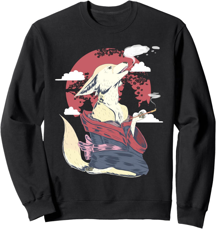 Fennec Fox Japanese Art Harajuku Retro Aesthetic Cute Sweatshirt