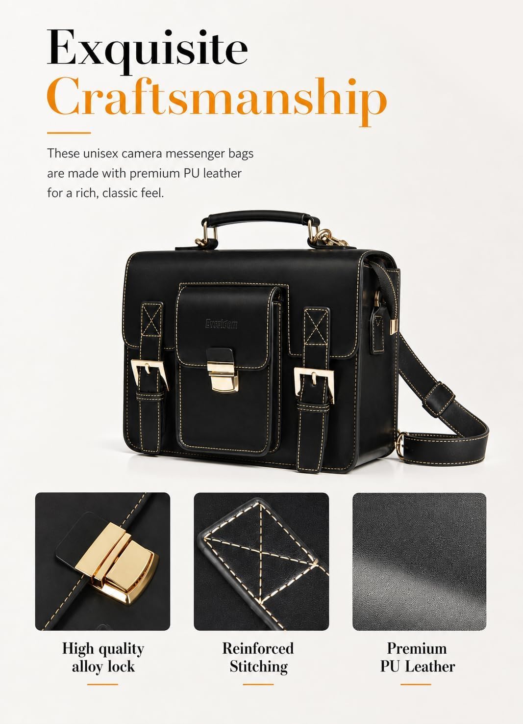 Cwatcun Kameratasche Kamera Umhängetasche Kompaktkamera Tasche Wasserdicht Retro Kompatibel für Cano