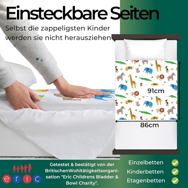 Hygge Sheets® Bettunterlage wasserdicht für Kinder | passend für Baby- & Kinderbett bis 90 cm Breite