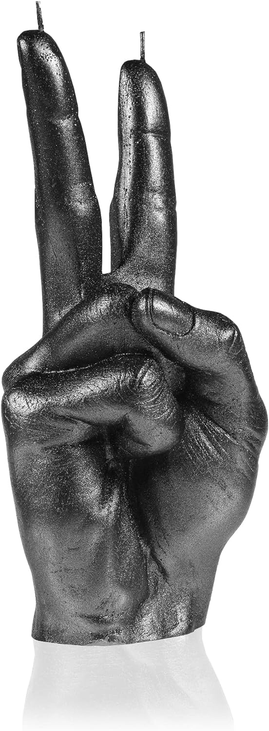 Candellana Hand Peace Kerze - Hand Figur - Coole Deko - Gothic Deko - Grunge Deko Kerze - Heavy Meta
