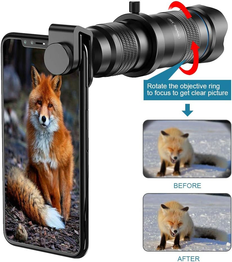 Apexel HD Handyobjektiv 28X Teleobjektiv mit Auslöser für iPhone Samsung, Huawei, Xiaomi Android Sma