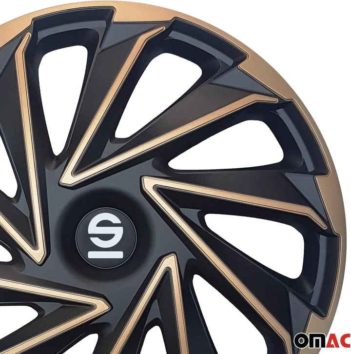 Sparco Radzierblenden Varese - 16-Zoll - Gold/Schwarz - Satz mit 4 Stück