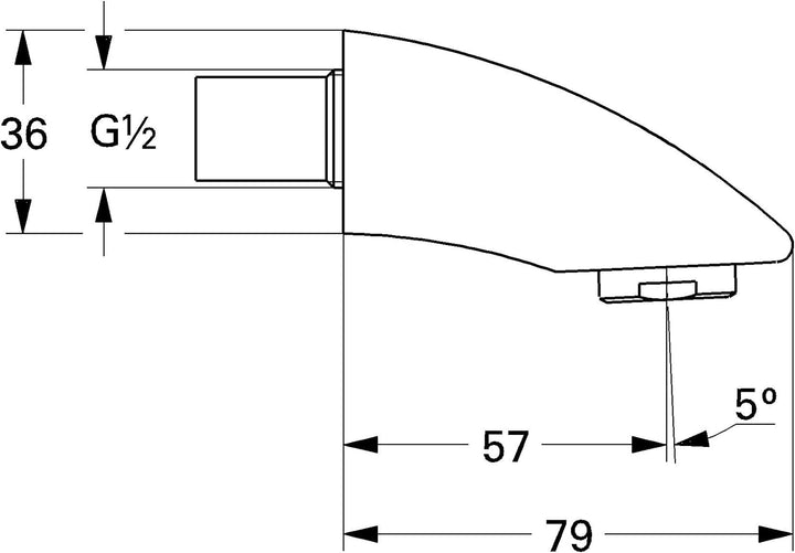 GROHE Auslaufbrause (Original Ersatzteil, Robust, Langlebig, Herstellergarantie: 5 Jahre), Chrom, 46