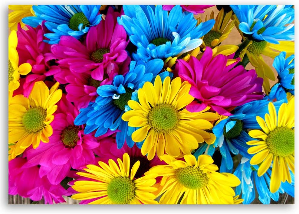 Feeby Wanddeko Blumen Bild Kunstdruck modern Natur mehrfarbig 80x60 cm Deko Paneel 80x60 cm mehrfarb