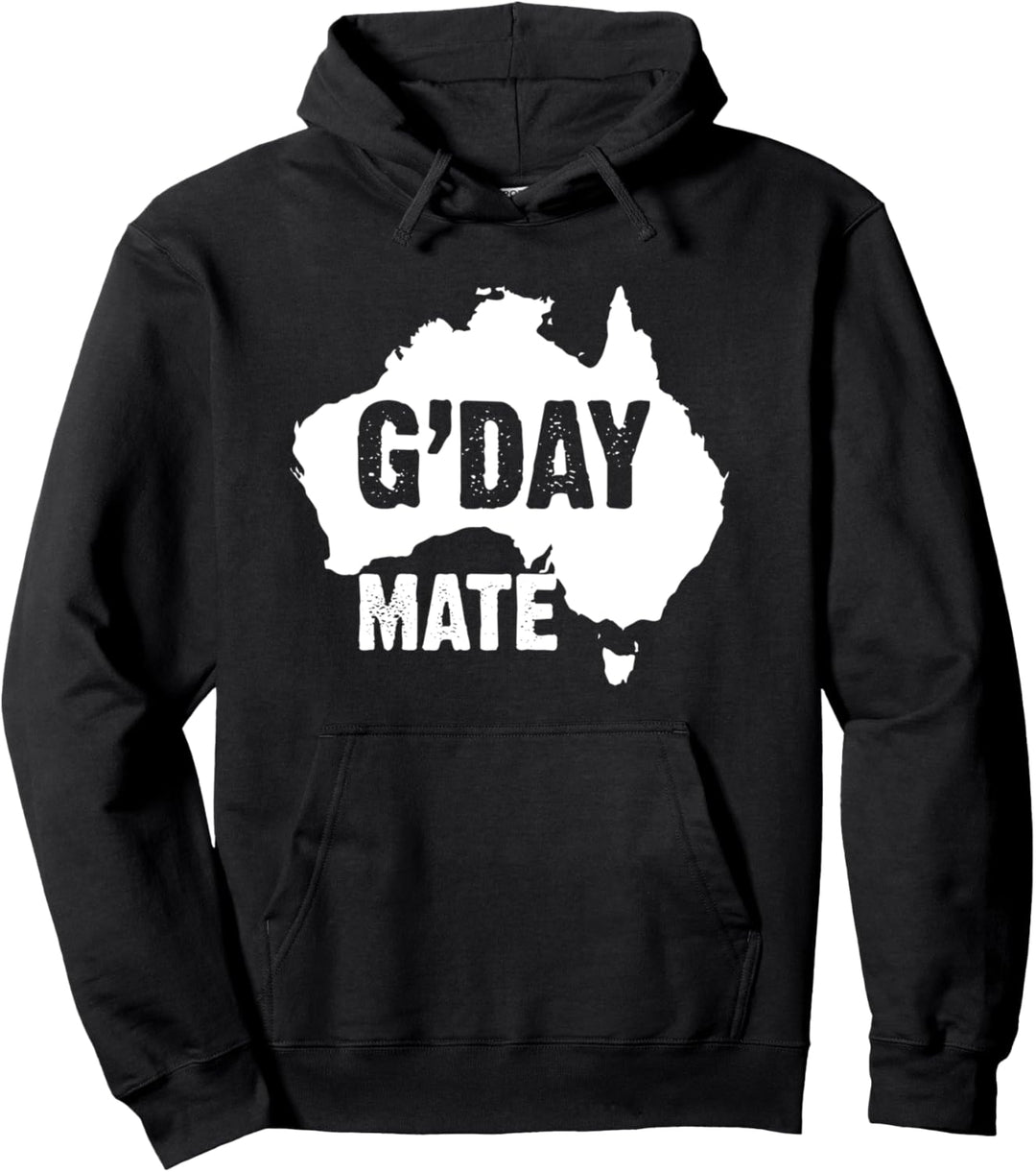 Australia Outline Silhouette G-Day Mate - Australia Day Pullover Hoodie