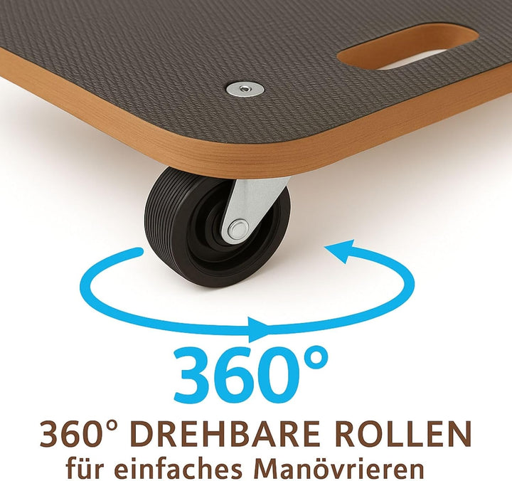 Transportroller 29x58 cm Möbelroller | Tragkraft 250 kg Rollbrett | Robuste Transporthilfe mit leich