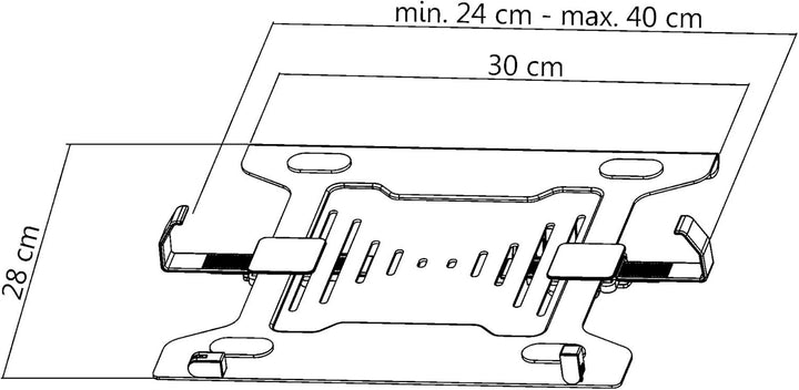 Drall Halterung Adapter für Laptop Notebook Netbook Tablet PC - Befestigung an Wandhalterung Tischha
