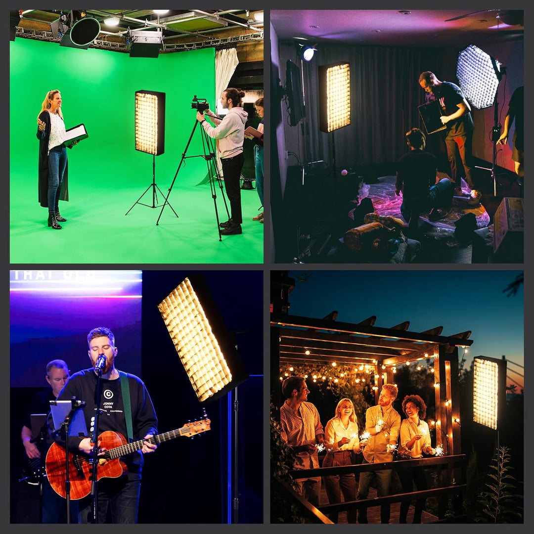 GVM ZipTile Z150B Bi-Color Flexibles LED-Videolicht 2700K–6800K, 150W Panellicht 15500 Lux/m, 12 Lic