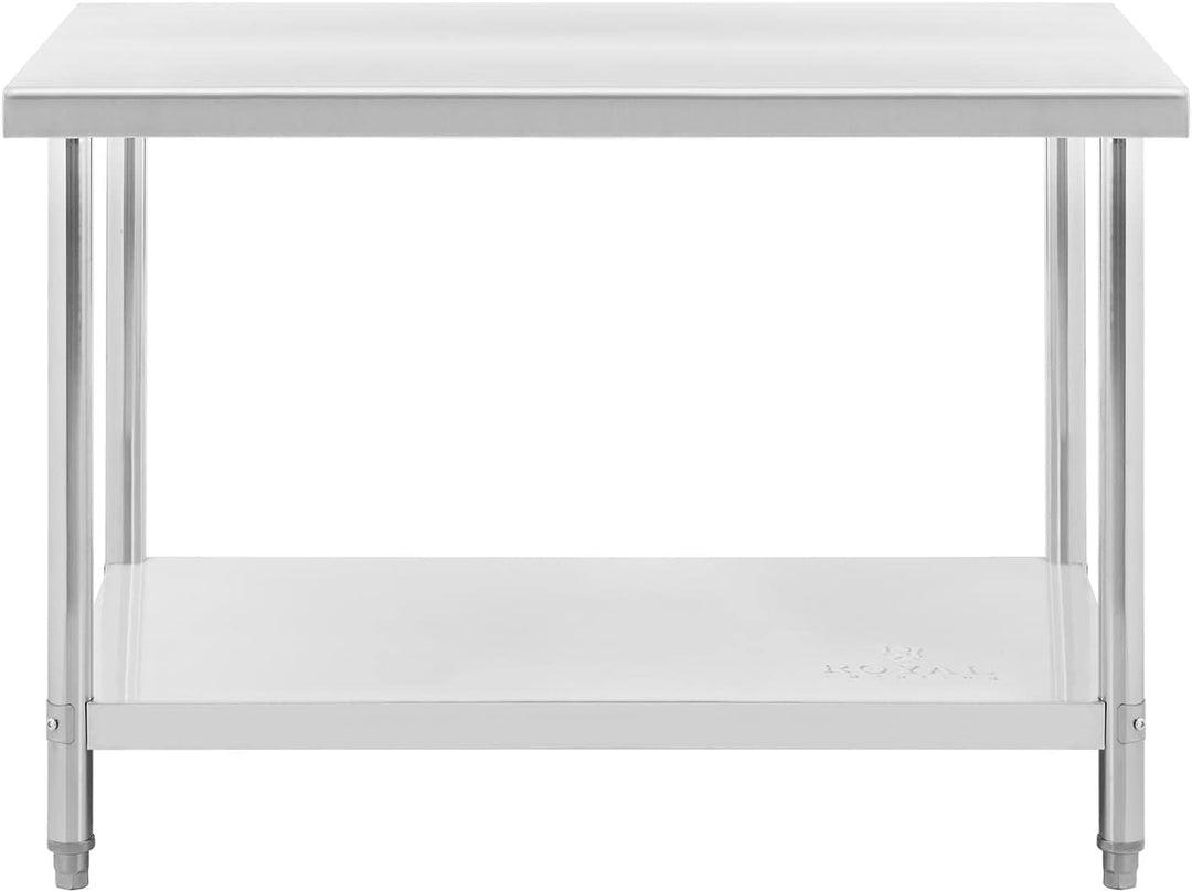 Royal Catering RCAT-120/60-NW Arbeitstisch Edelstahl Küche Edelstahltisch 120 x 60 x 85 cm höhenvers