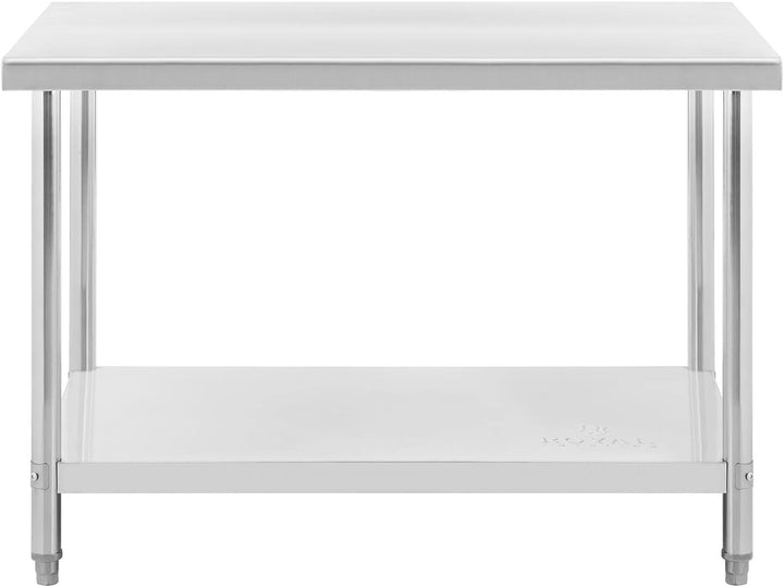 Royal Catering RCAT-120/60-NW Arbeitstisch Edelstahl Küche Edelstahltisch 120 x 60 x 85 cm höhenvers