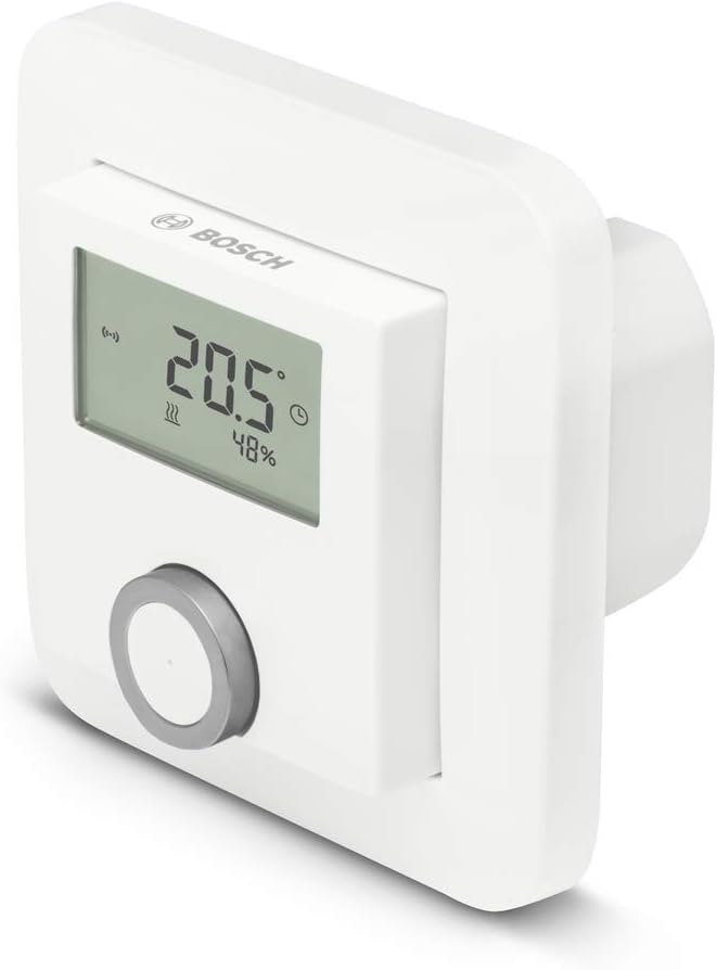 Bosch Smart Home Raumthermostat zur Steuerung der Heizkörperthermostate, inklusive Feuchtigkeitsanze