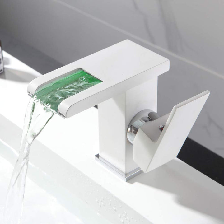 Wasserhahn Bad Waschbecken, Armatur Wasserfall, Kalte Und Heisse Armaturen, Badarmatur Mit 3/8" Heis