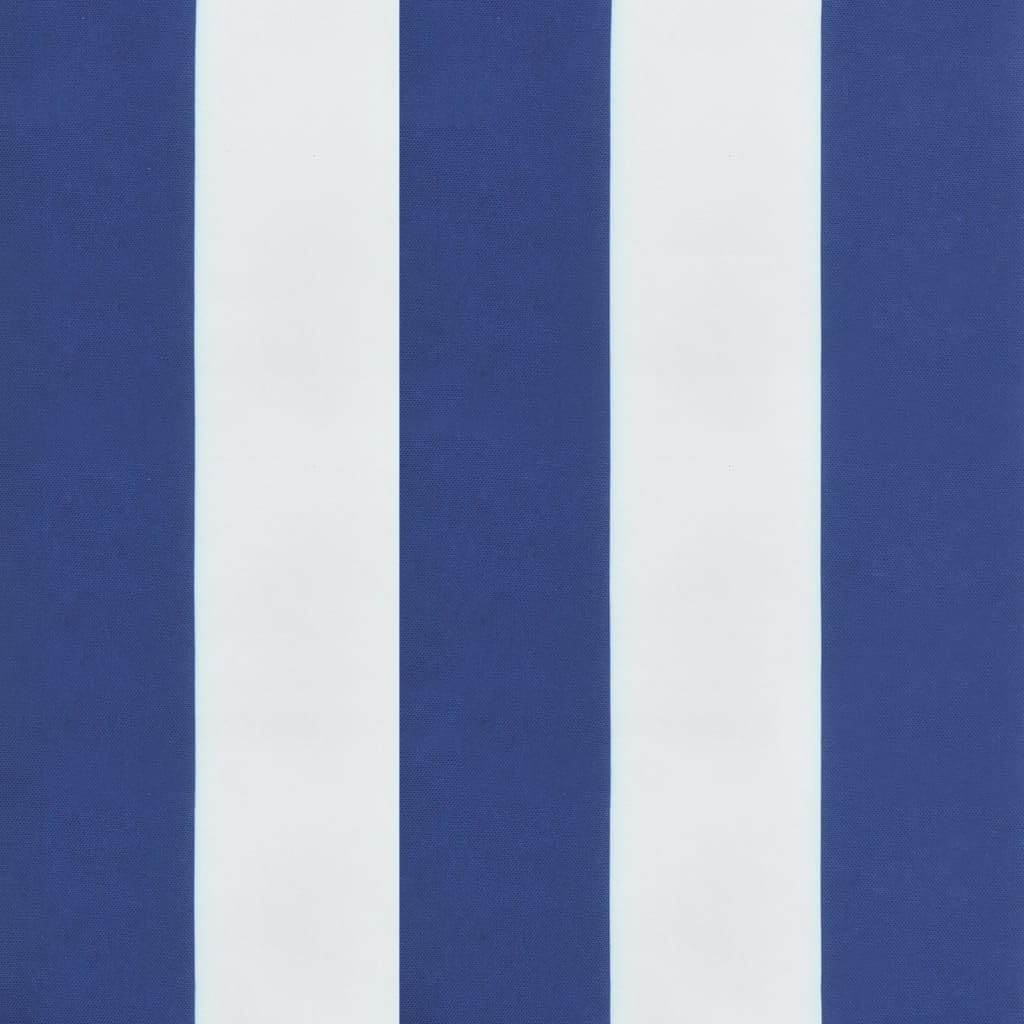 vidaXL Gartenbank-Auflage Blau&Weiss Gestreift 200x50x7 cm Stoff 200 x 50 x 7 cm Blau und Weiss, 200