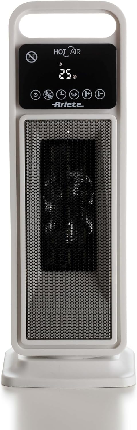 Ariete 8212 Elektrischer Turmheizer, 2000 W, Ventilationsfunktion, Oszillationsfunktion, Timer bis z