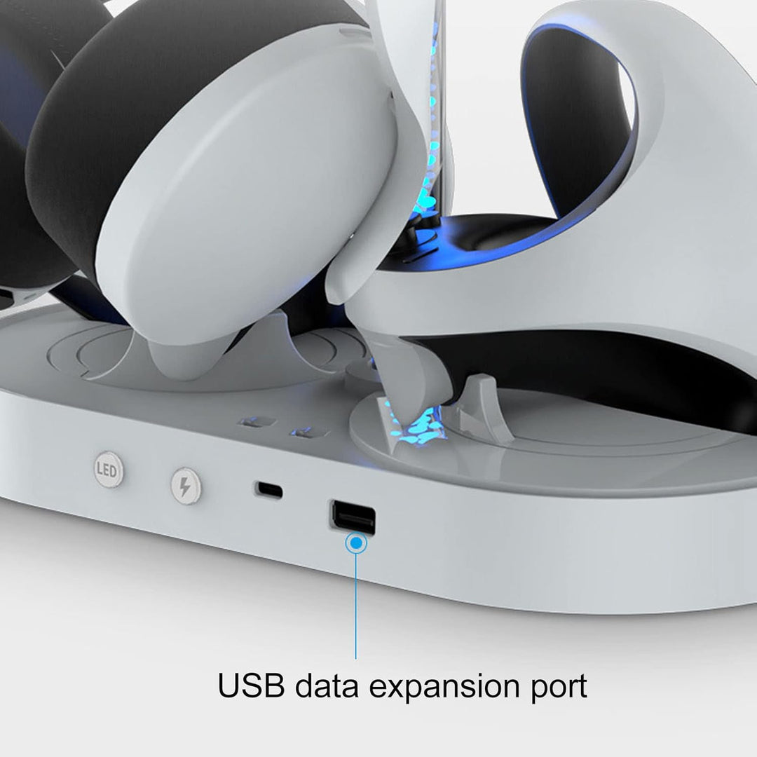 Topiky Magnetische Ladestation für VR2 Vontroller und für PS5-Konsole, RGB-USB-Schnellladestation mi