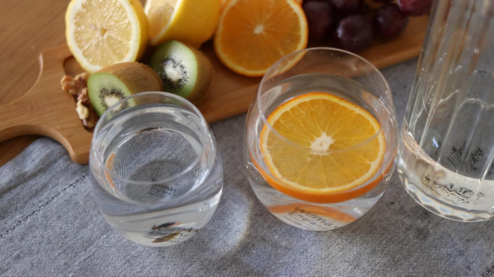 Wilmax Glaskrug 1,9L mit 6 Wassergläser 310ml im Set | Getränkeset | Wasserkrug für Saft, Wasser, Ei