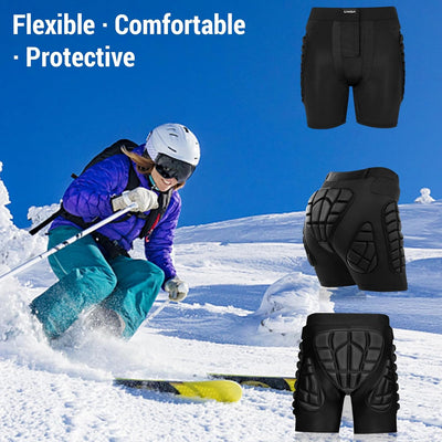 Lixada Protektorenhose, Gepolsterte Schutz-Shorts, Snowboard Shorts, Kinder Herren Damen Protektorho