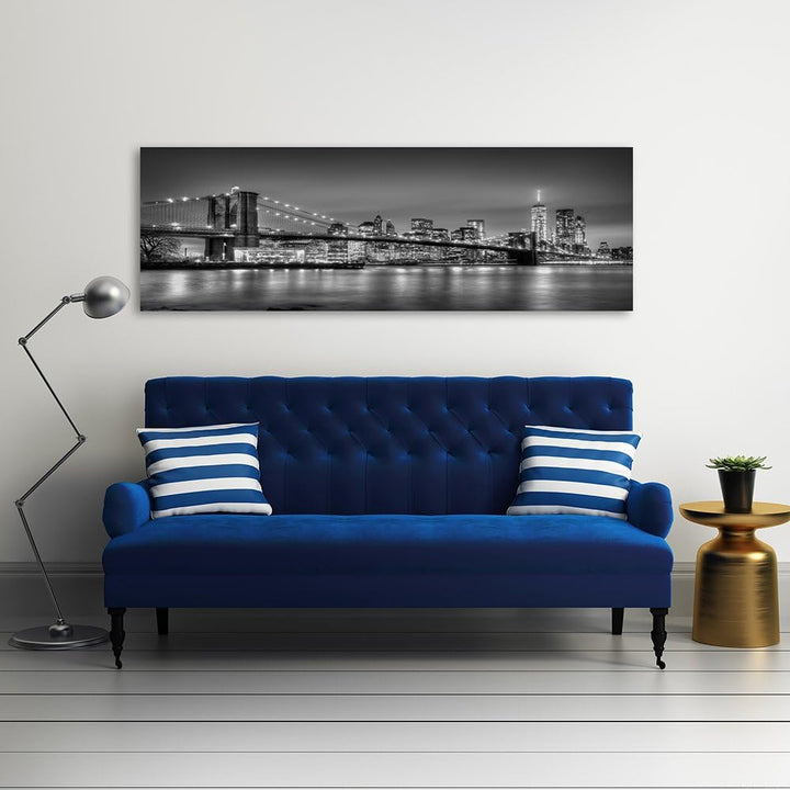 Feeby Bilder Brooklyn Bridge New York 150x50 cm Wohnzimmer Schlafzimmer Büro Flur Küche Wandbilder M