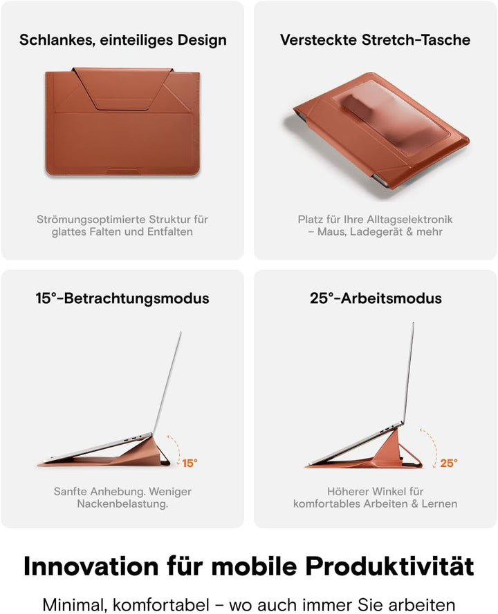 MOFT Laptoptasche und Ständer, Erweiterbarer Stauraum Tasche für 13-14 Zoll Notebook, Hülle Kompatib