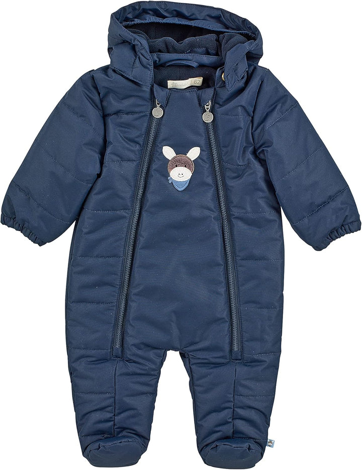 Sterntaler Unisex Kinder Overall Baby Overall gesteppt mit Kapuze Esel Emmi 68 Marine, 68 Marine