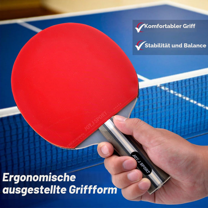 Tischtennisschläger Tischtennis Set mit Tischtennisbälle, Pingpong Set für Kinder Anfänger, Familien