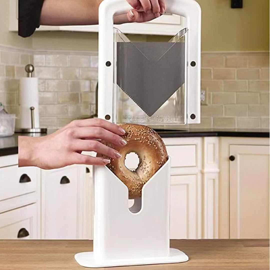 Bagelschneider, mit Transparenter Sicherheitsabdeckung, Zum Schneiden von Bagels, Brot, Muffins und